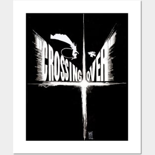 Dave Sim's Crossing Over Logo (White) Posters and Art